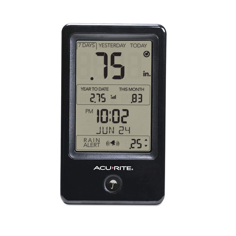 AcuRite 02446M Wireless Rain Gauge with Indoor Digital Display  Black - Image 4